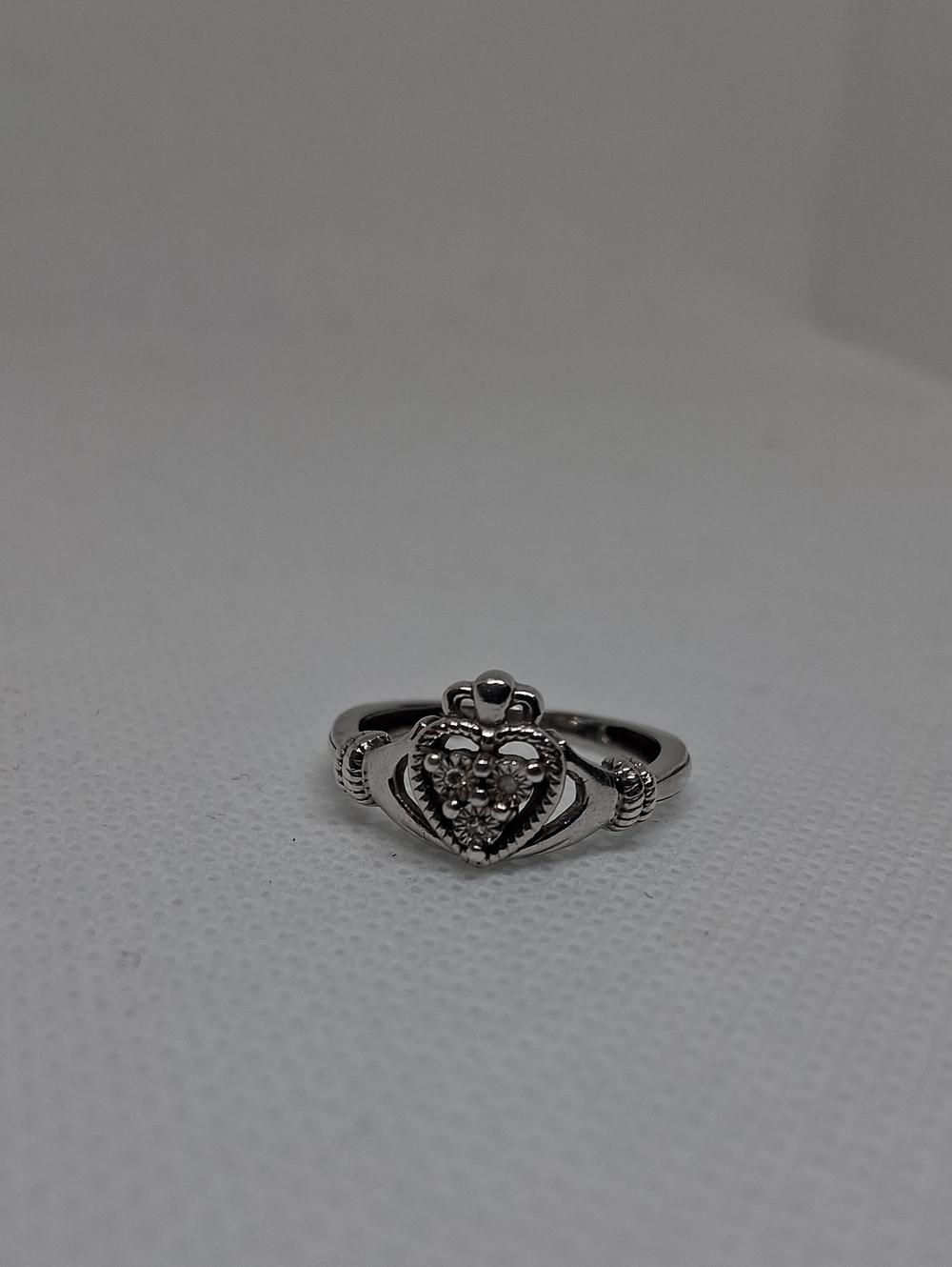 Delicate Heart Accent Sterling Silver .5CT Diamond Ring